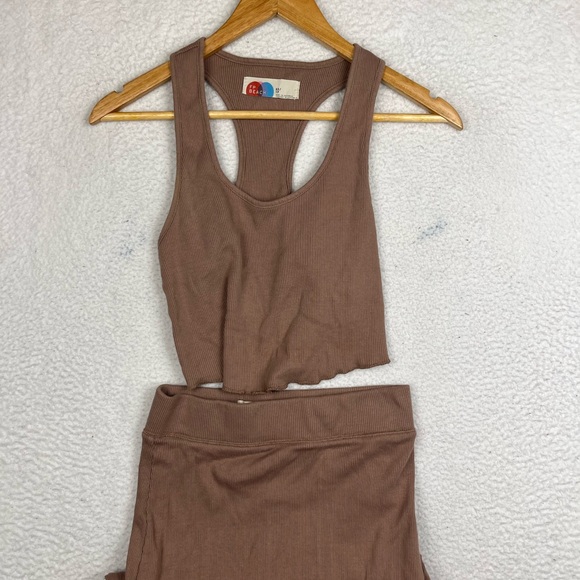 Free people brown beachy skirt set - Picture 1 of 13